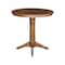 International Concepts Round 36 in Round Top Pedestal Table, 41.9 in Height, Distressed Oak, 30 in W, 36 in L, 41.9 in H K42-36RT-27B-6B-2 - alternate 1